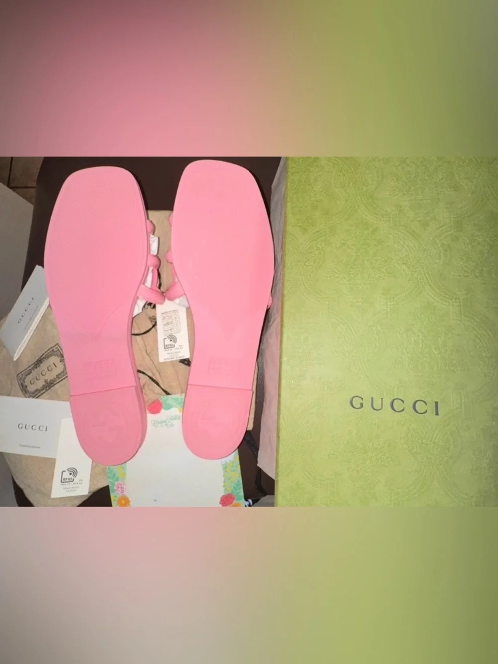 Gucci Wild Rose Slides with Interlocking GG - Size 40 (US 9) - Picture 4 of 7